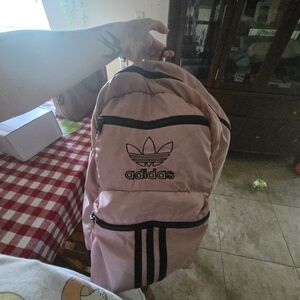 Adidas Pink Backpack with Black Accents